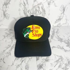 NWT Bass Pro Shops Black Mesh Trucker Hat